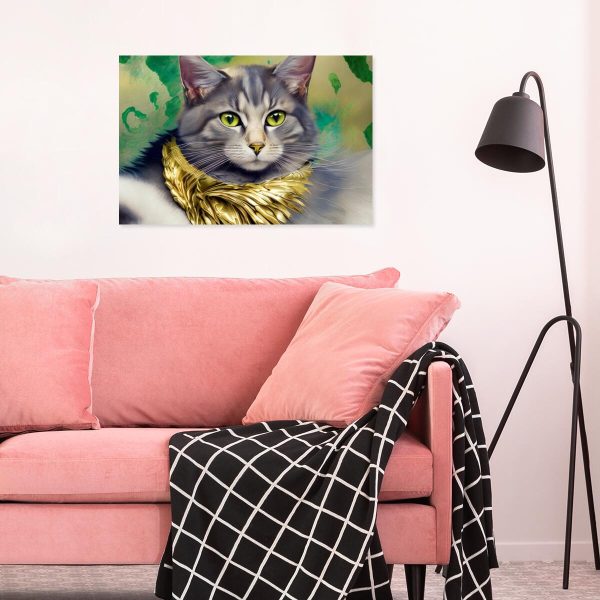 Obraz z zielonookim kotkiem
