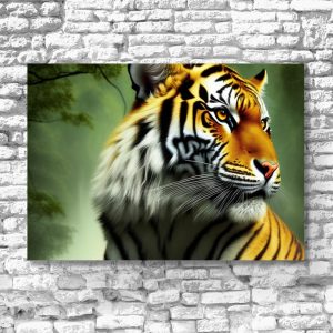 Obraz na ścianę - Tygrys w Egzotycznej Dżungli: Siła i Urok Natury
