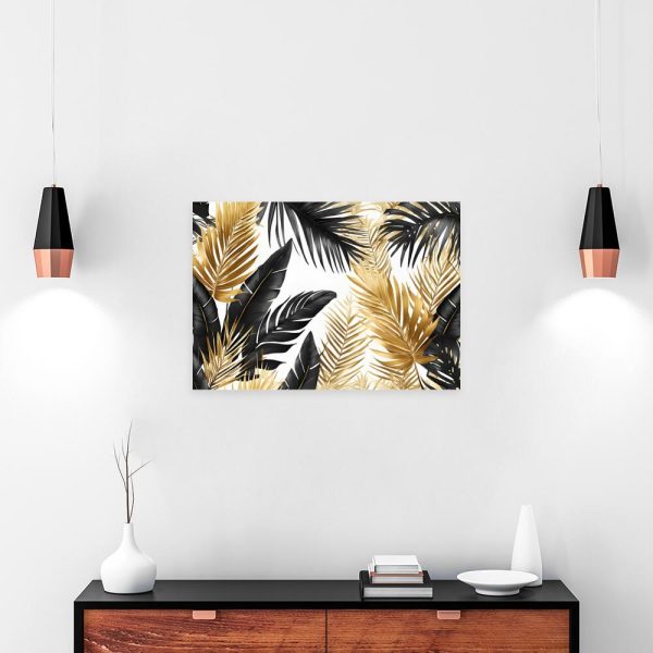 Obraz z palmowymi liśćmi